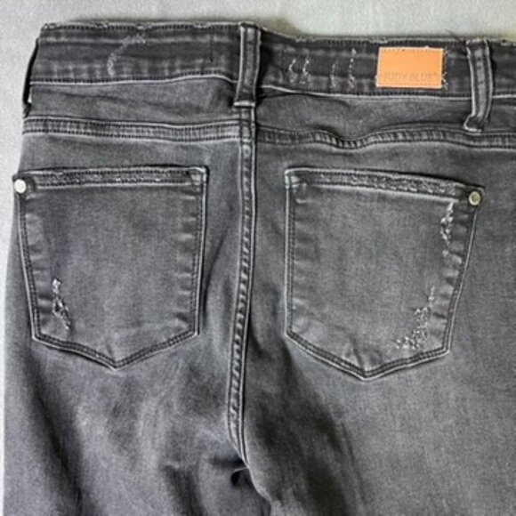 Judy Blue Skinny Fit Peek a Boo Buffalo Plaid Patch Women’s Jeans size 26 - Picture 9 of 12